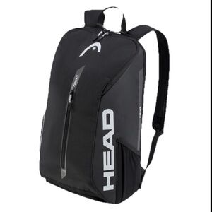 HEAD Tour Tennis Backpack Racquet Carrying Sports Bag Black & White Logo NEW